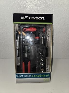 Emerson Red & Black Socket Wrench and Screwdriver Set - 19 Piece